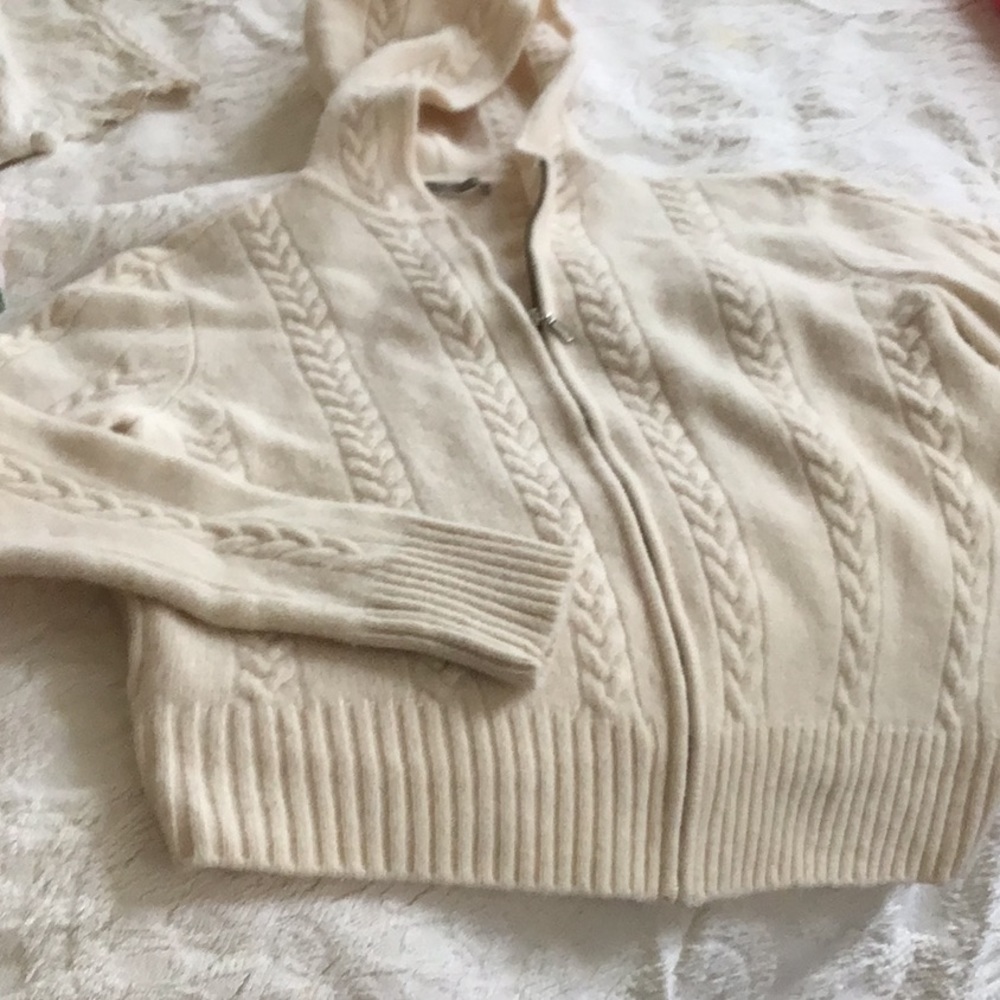 J Crew hooded sweater, L